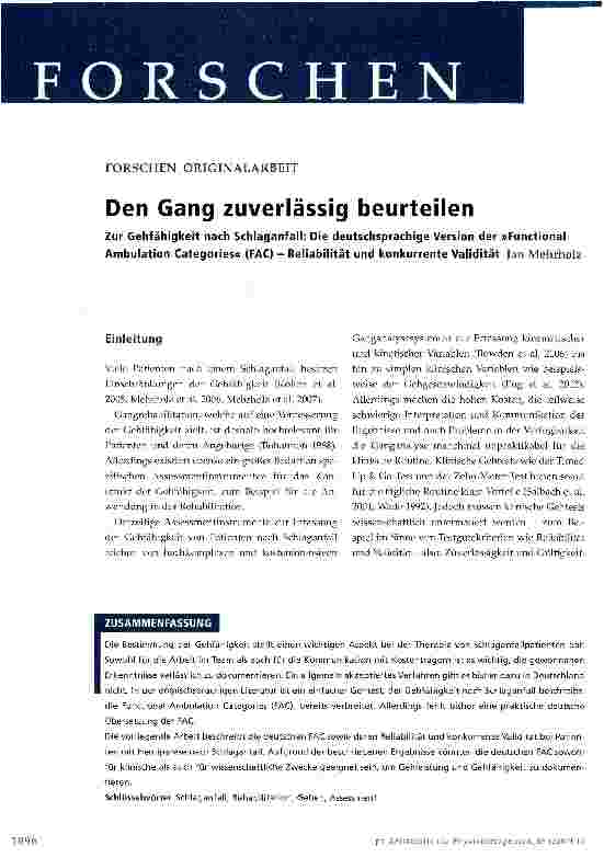 Vorschauseite 1: Den Gang zuverlässig beurteilen