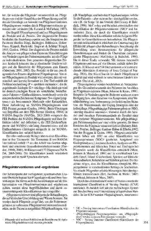 Vorschauseite 3: Pflegediagnosen, Interventionen und ergebnisse - Anwendung und Auswirkungen auf die Pflegepraxis: eine systematische Literaturübersicht
