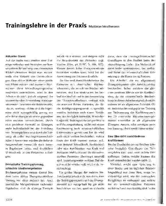 Vorschauseite 1: Trainingslehre in der Praxis