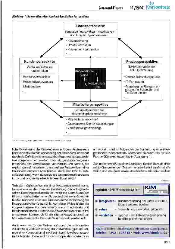 Vorschauseite 2: Scorecard-Einsatz zur Steuerung von Akut-Reha-Kooperationen