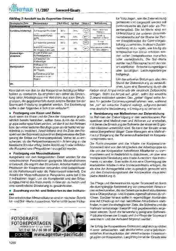 Vorschauseite 3: Scorecard-Einsatz zur Steuerung von Akut-Reha-Kooperationen