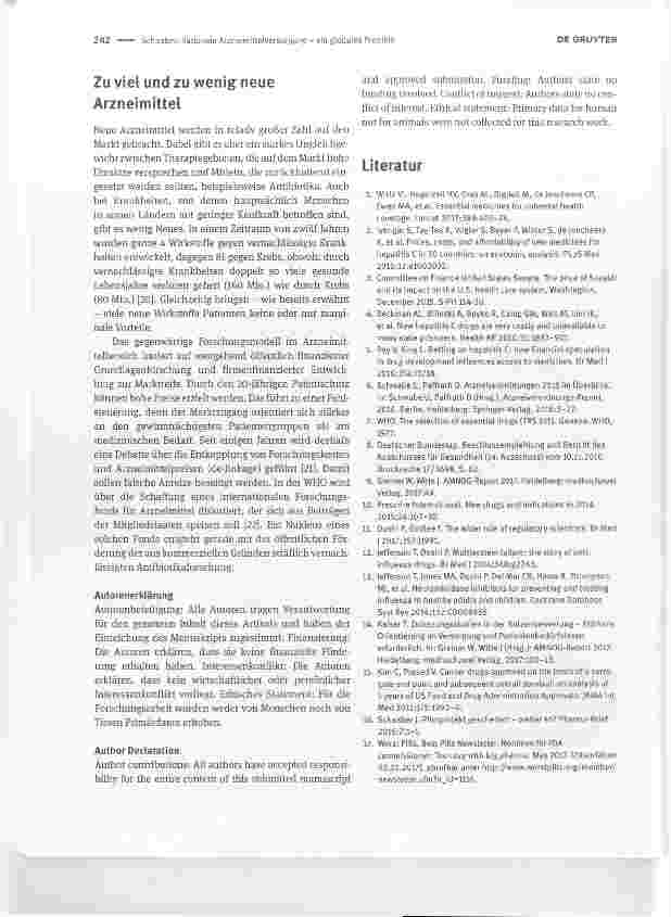 Vorschauseite 3: Rationale Arzneimittelversorgung ein globales Problem