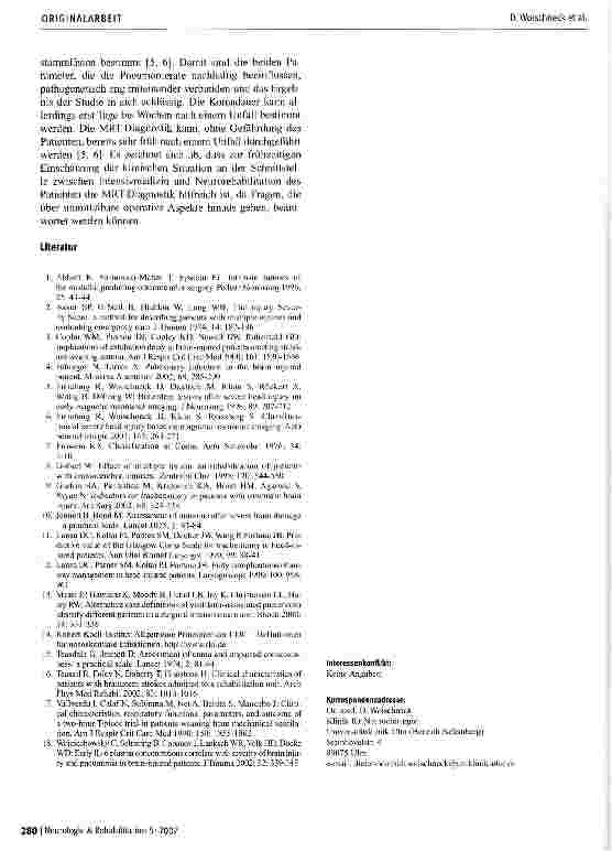 Vorschauseite 4: Pneumonierisiko nach schwerem Schädel-Hirn-Trauma