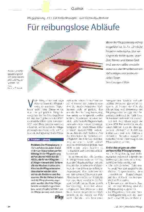 Vorschauseite 1: Für reibungslose Abläufe