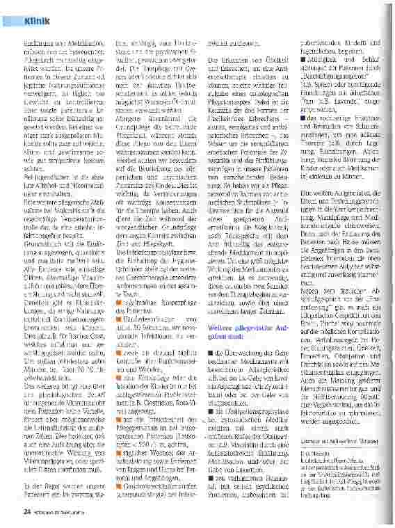 Vorschauseite 3: Pflege in der pädiatrischen Onkologie