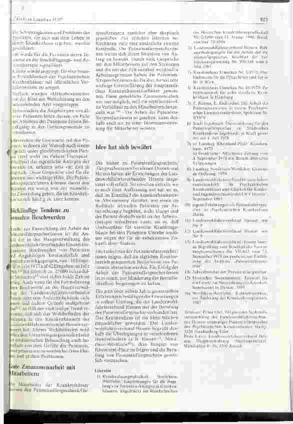 Vorschauseite 2: Positive Erfahrungen mit Patientenfürsprechern in Psychiatrischen Krankenhäusern