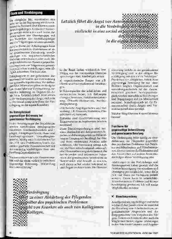 Vorschauseite 2: Das Team und die gemeinsame Verdrängung Abwehrmechanismen angesichts alltäglicher Not