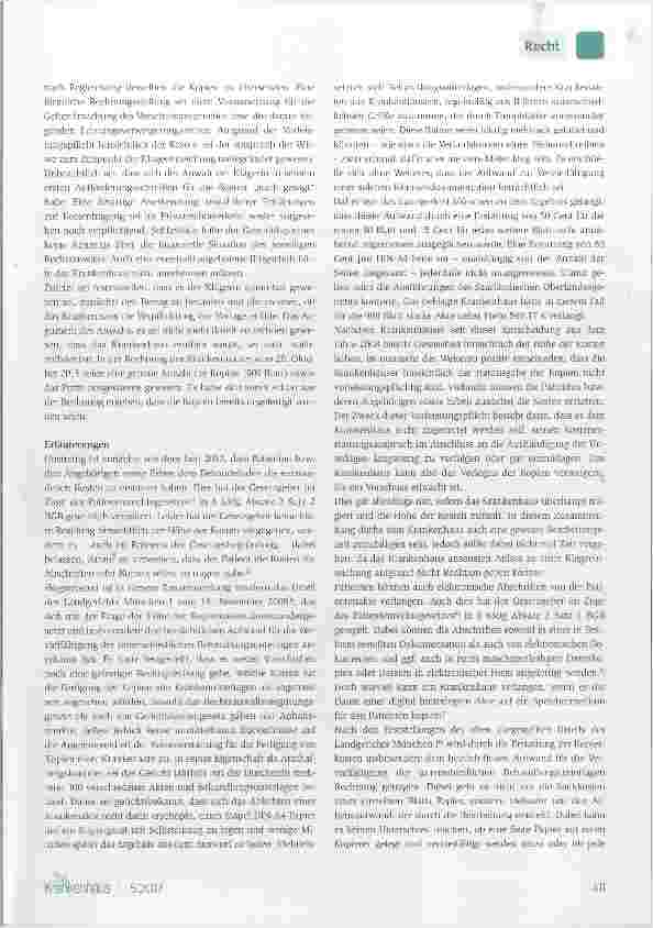 Vorschauseite 2: Kosten für Abschriften aus der Patientenakte