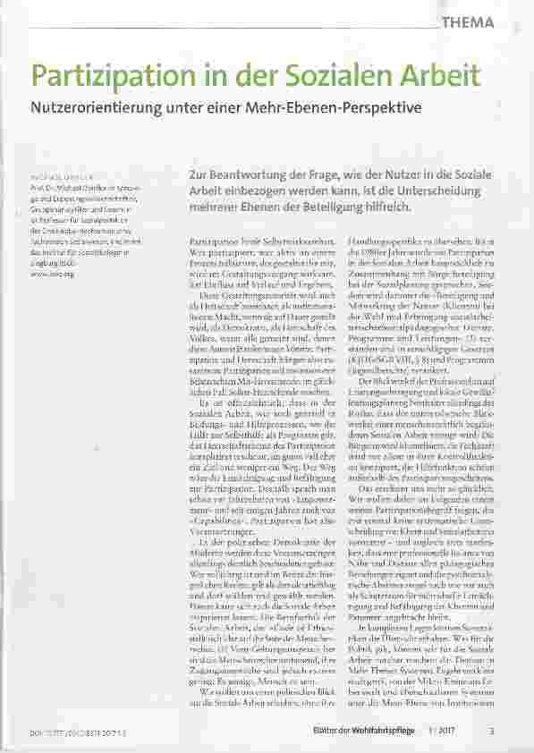 Vorschauseite 1: Partizipation in der Sozialen Arbeit