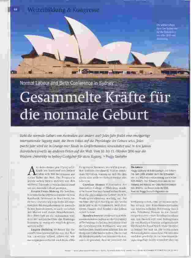 Vorschauseite 1: Gesammelte Kräfte für die normale Geburt