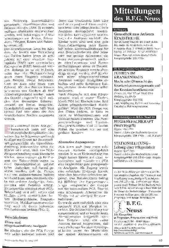 Vorschauseite 5: Patientenkontrollierte Analgesie im Kindesalter