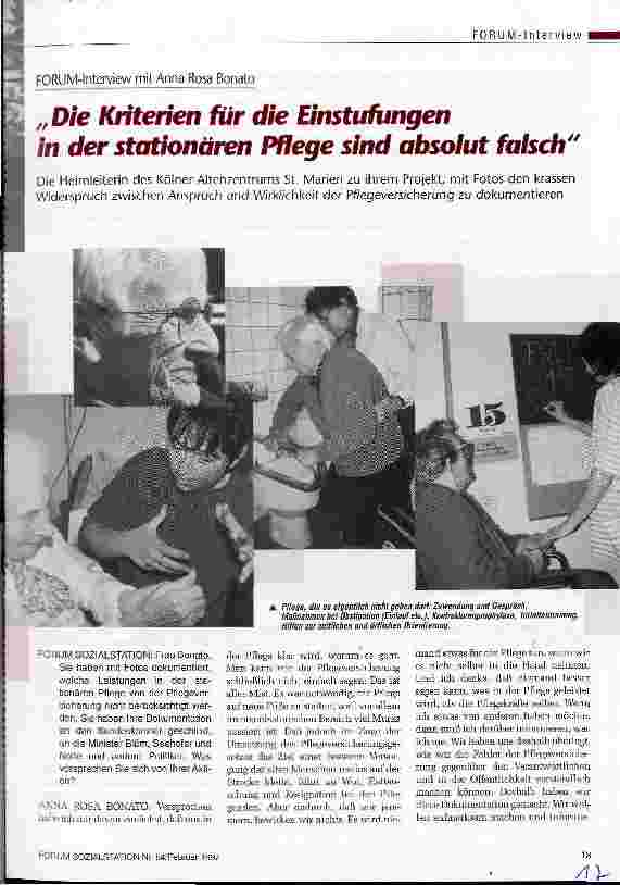 Vorschauseite 1: Die Kriterien für die Einstufungen in der stationären Pflege sind absolut falsch