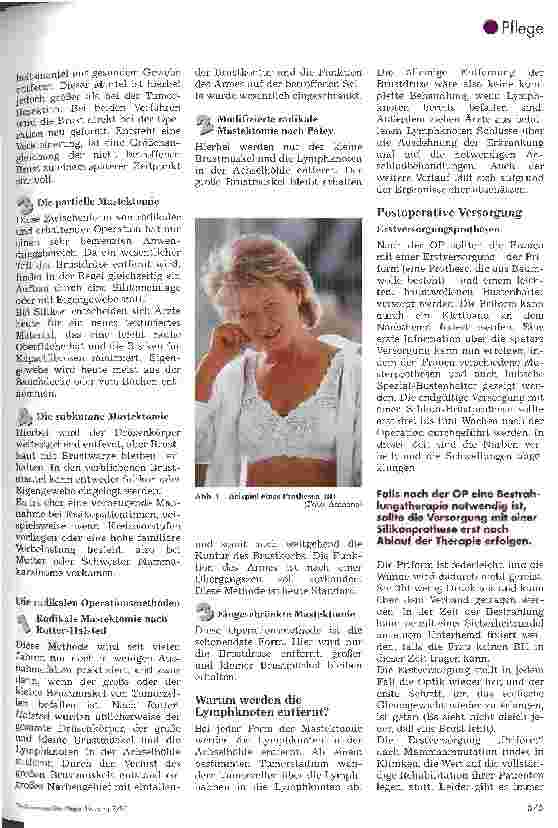 Vorschauseite 2: Nach einer Mastektomie leidet auch die Psyche Erstversorgung und Beratung können das Selbstwertgefühl der Patientinnen stärken