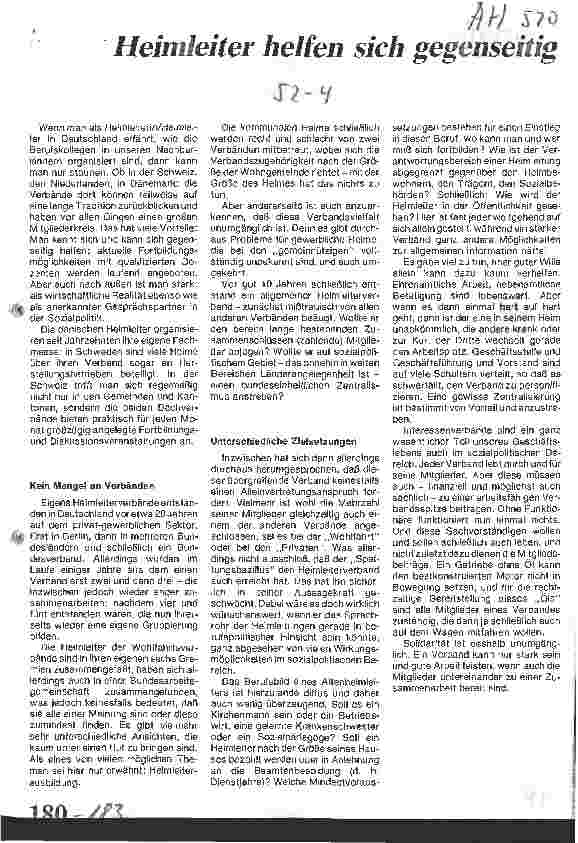 Vorschauseite 1: Heimleiter helfen sich gegenseitig
