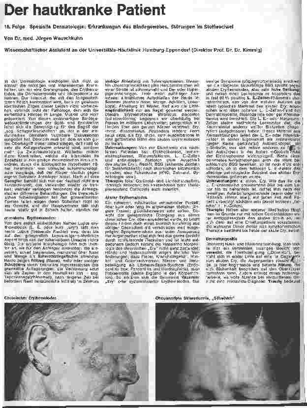 Vorschauseite 1: Der hautkranke Patient 16. Folge: Spezielle Dermatologie: Erkrankungen des Bindegewebes, Störung im Stoffwechsel