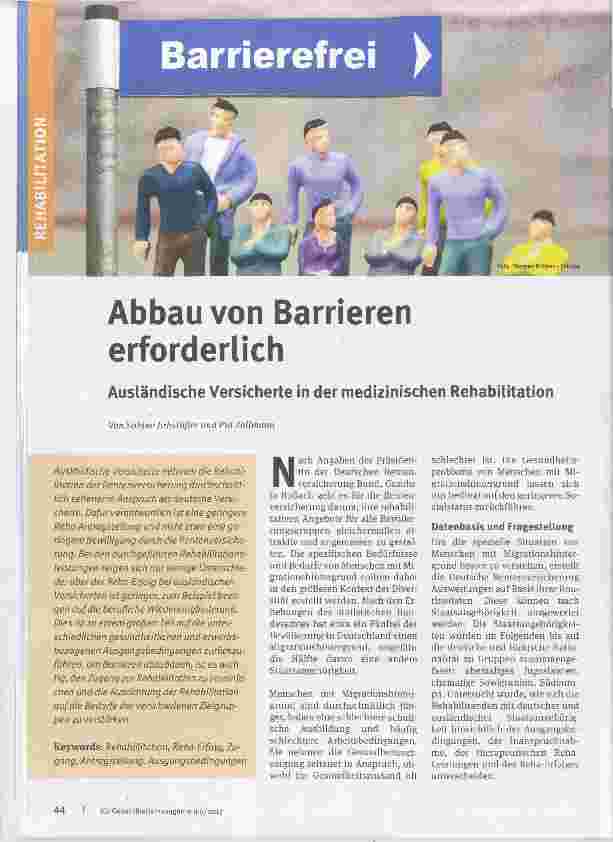 Vorschauseite 1: Abbau von Barrieren erforderlich
