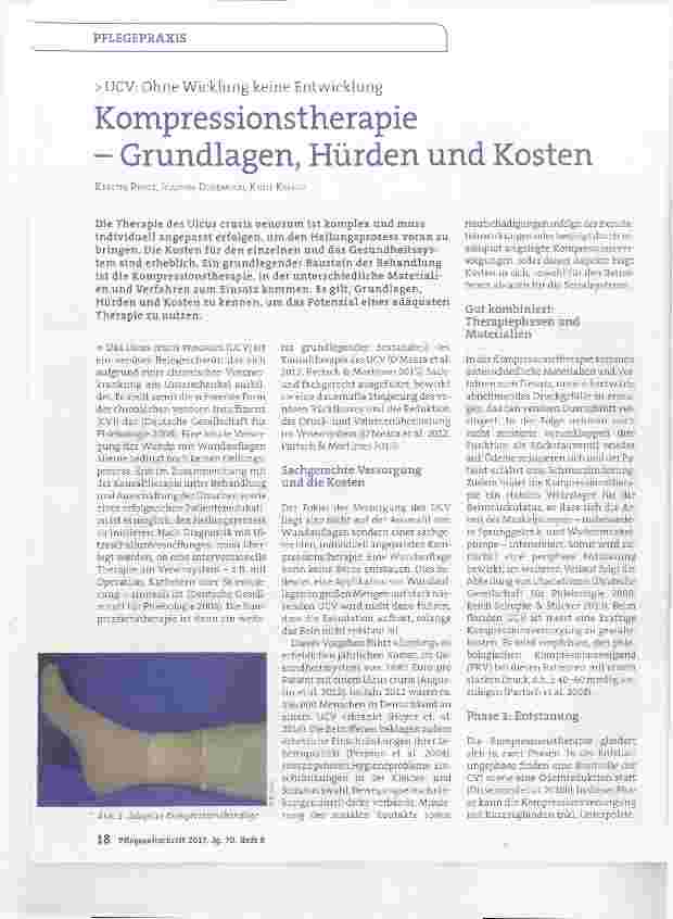 Vorschauseite 1: Kompressionstherapie Grundlagen, Hürden und Kosten