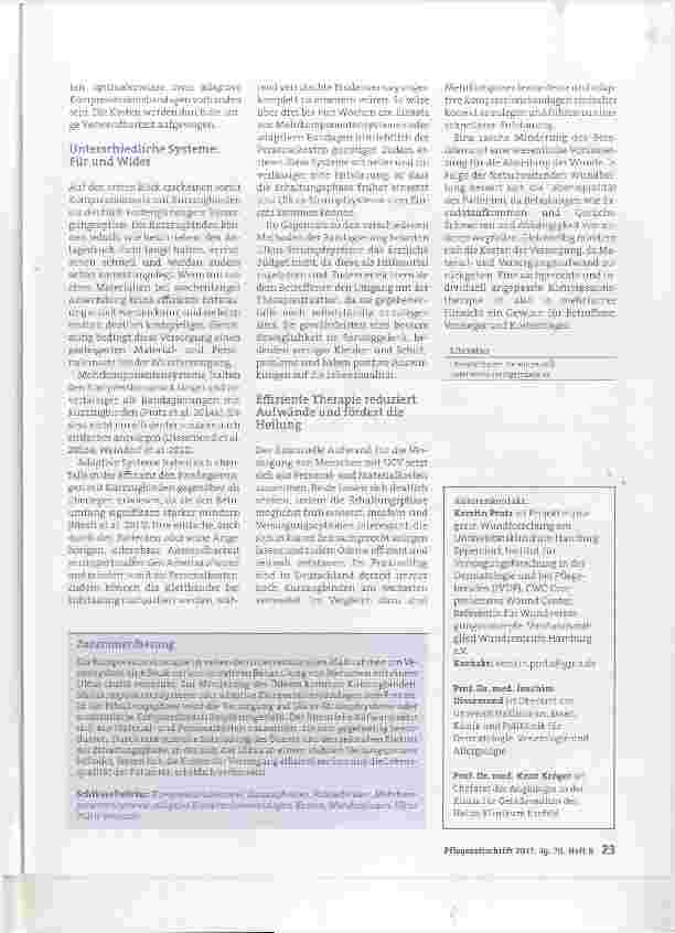 Vorschauseite 5: Kompressionstherapie Grundlagen, Hürden und Kosten