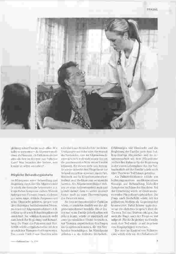 Vorschauseite 4: Der Allgemeinund Hausarzt als Palliativmediziner und Partner in Palliative Care
