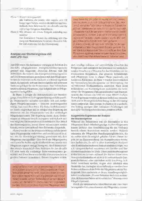 Vorschauseite 3: Lernen aus Fehlern Strukturierte Reflexion von Sturzereignissen mit dem „Learning from Defects-Tool