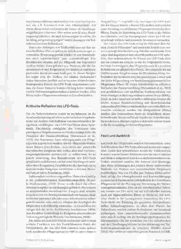Vorschauseite 4: Lernen aus Fehlern Strukturierte Reflexion von Sturzereignissen mit dem „Learning from Defects-Tool