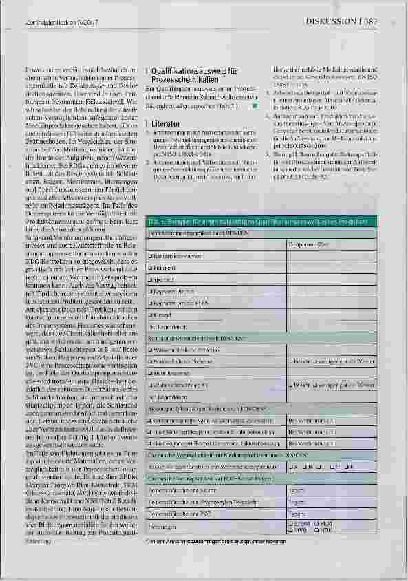 Vorschauseite 6: Qualifizierung von Prozesschemikalien