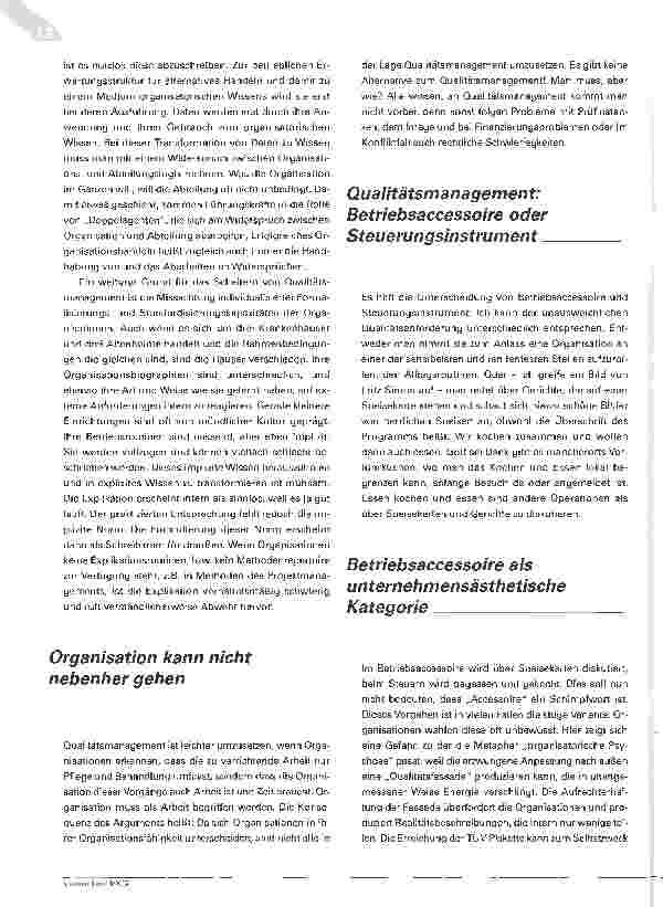 Vorschauseite 3: Zur Ambivalenz des Qualitätsmanagements