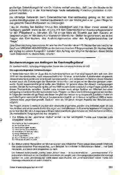 Vorschauseite 1: Berufserwartungen von Anfängern im Krankenpflegeberuf