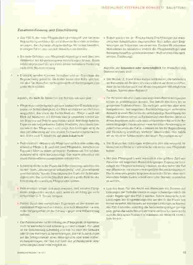 Vorschauseite 6: Neuer Pflegebedürftigkeitsbegriff und PSG II