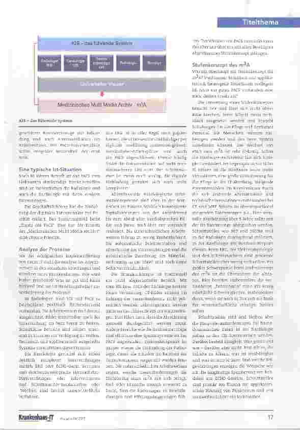 Vorschauseite 2: Vom PACS zum Medizinischen Multi Media Archiv ein Paradigmenwechsel