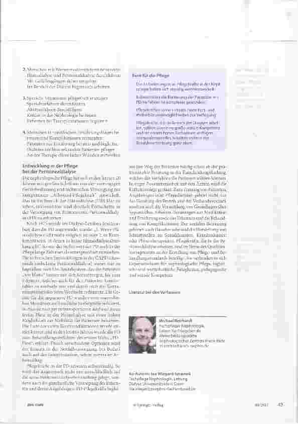 Vorschauseite 2: Die Entwicklung der nephrologischen Pflege