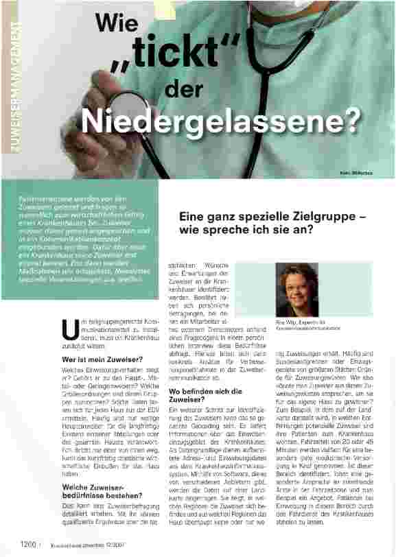 Vorschauseite 1: Wie tickt der Niedergelassene?