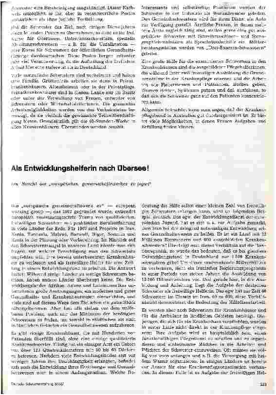 Vorschauseite 2: Krankenschwester in Australien