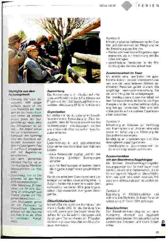 Vorschauseite 2: Ein Schritt hinaus aus dem sicheren Alltag Ferien mit Pflegeheimbewohnern
