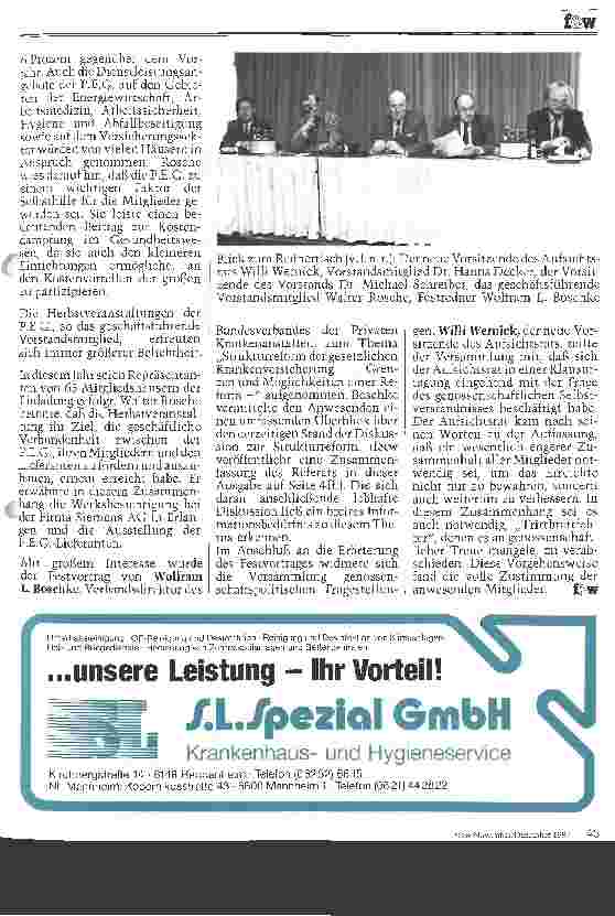 Vorschauseite 2: Bericht über die P. E. G. -Herbstveranstaltung