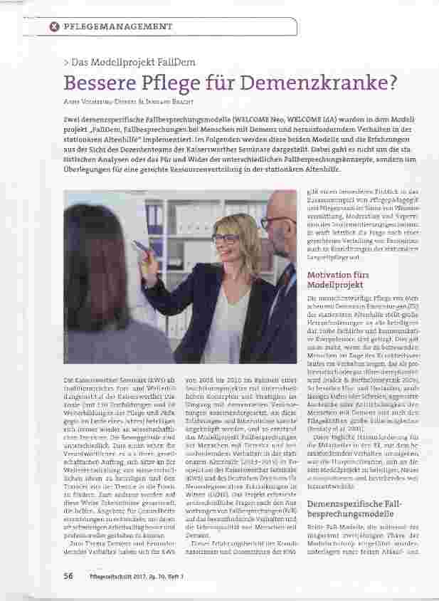 Vorschauseite 1: Bessere Pflege für Demenzkranke?