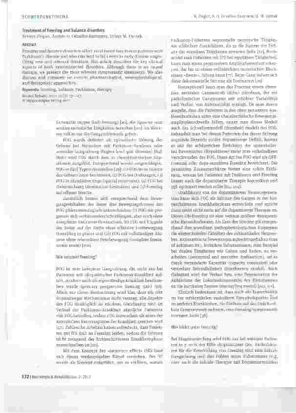 Vorschauseite 2: Behandlung von Freezing und Gleichgewichtsstörungen