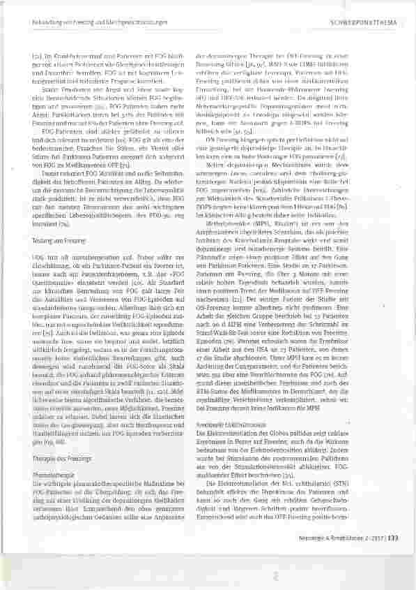 Vorschauseite 3: Behandlung von Freezing und Gleichgewichtsstörungen