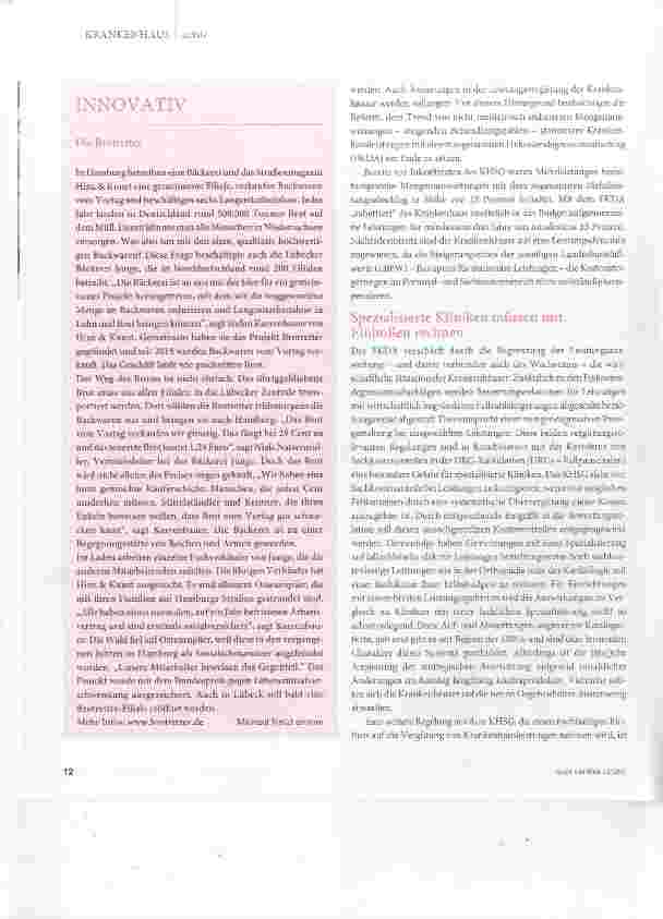 Vorschauseite 4: Verbünde könnten eine Lösung sein