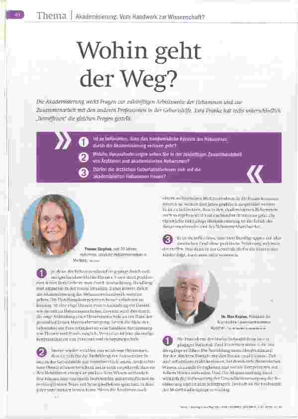 Vorschauseite 1: Wohin geht der Weg?