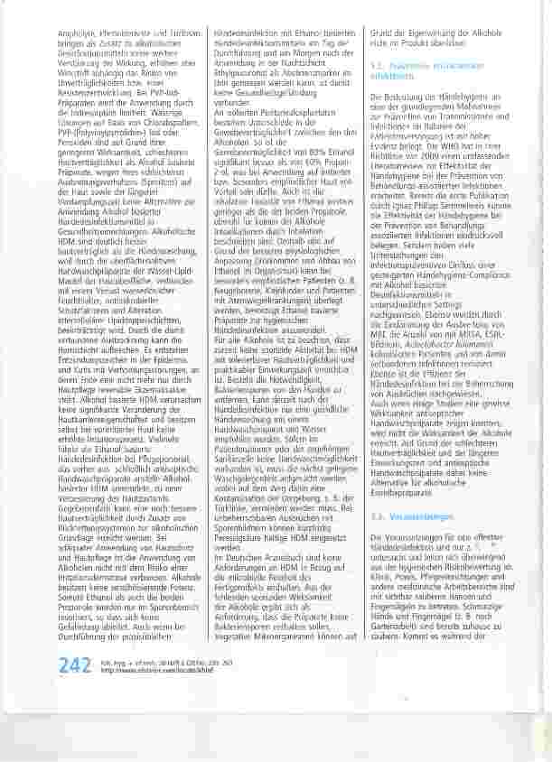 Vorschauseite 4: Händehygiene in Einrichtungen des Gesundheitswesens (Teil I) Empfehlung der Kommissionfür Krankenhaushygiene und Infektionsprävention (KRINKO) beim Robert Koch-Institut(RKI)