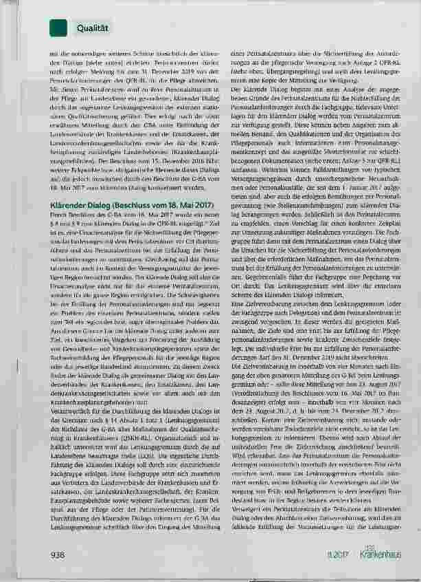 Vorschauseite 4: Qualitätssicherungs-Richtlinie Frühund Reifgeborene
