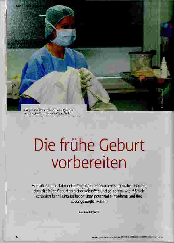 Vorschauseite 1: Die frühe Geburt vorbereiten