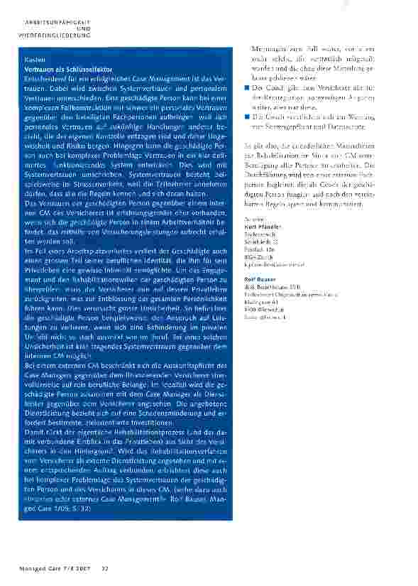Vorschauseite 3: Case Management -ein kontinuierlicher Verhandlungsprozess