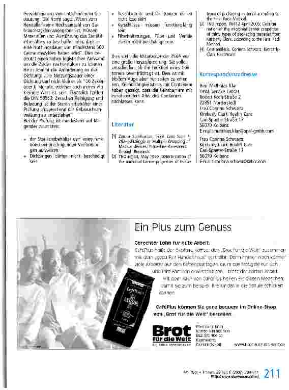 Vorschauseite 4: Sterilbarriere nach der EN ISO 11607 Rahmenbedingungen, mikrobielle Barriereeigenschaften, Handhabung, Kosten