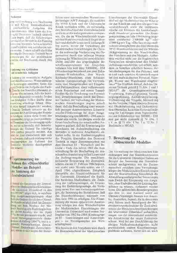 Vorschauseite 4: Universitätskliniken und Staatshochbauämter in Nordrhein-Westfalen - Warum nicht mehr Kooperation? Das Düsseldorfer Modell