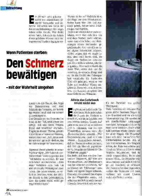 Vorschauseite 1: Den Schmerz bewältigen