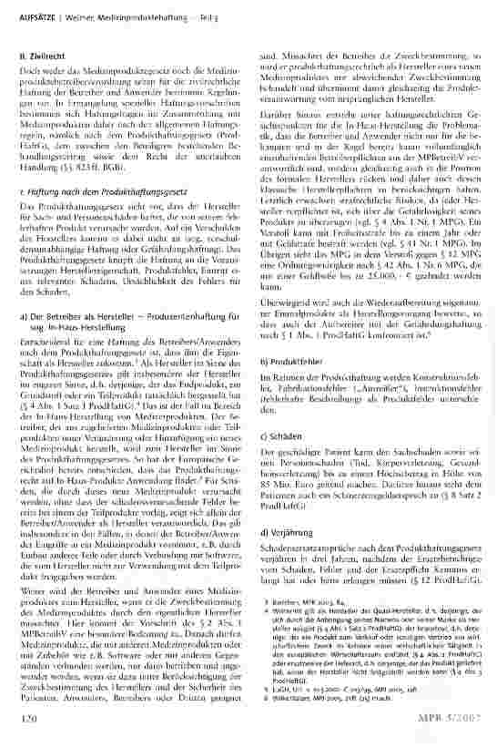Vorschauseite 2: Medizinproduktehaftung