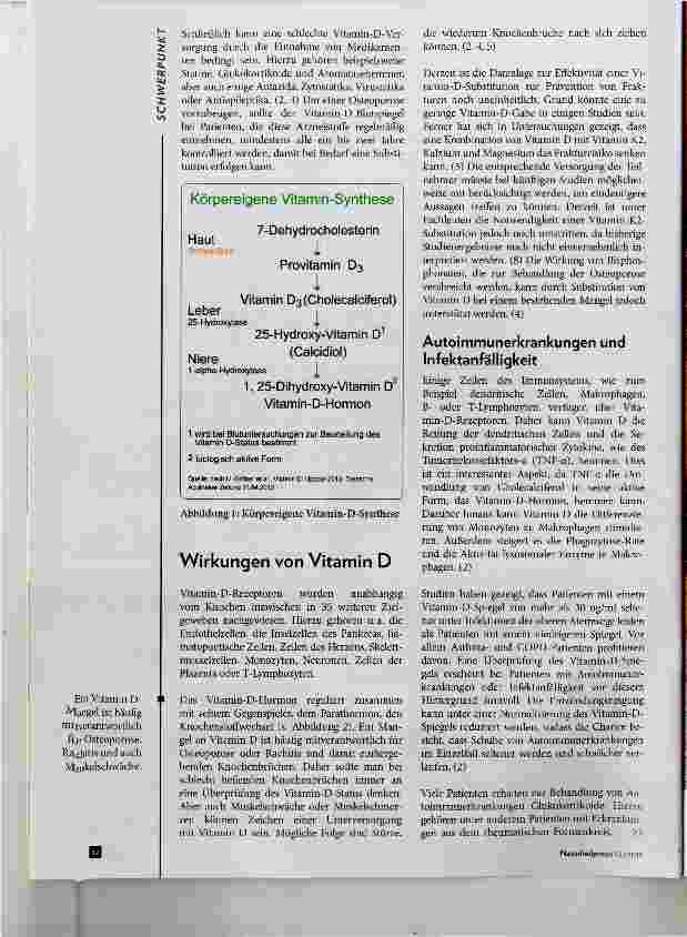 Vorschauseite 3: Vitamin D - nicht nur zur Osteoporoseprophylaxe