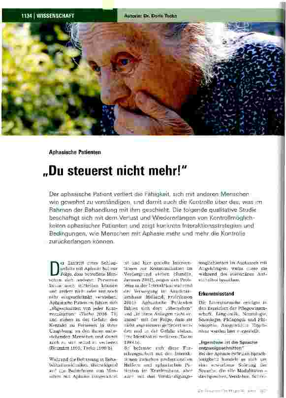 Vorschauseite 1: Du steuerst nicht mehr!